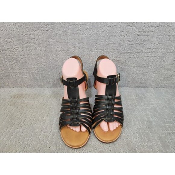 Kork Ease The Original Pepper Women's Size 10 Black Block Heel Strappy Sandals - Picture 4 of 11